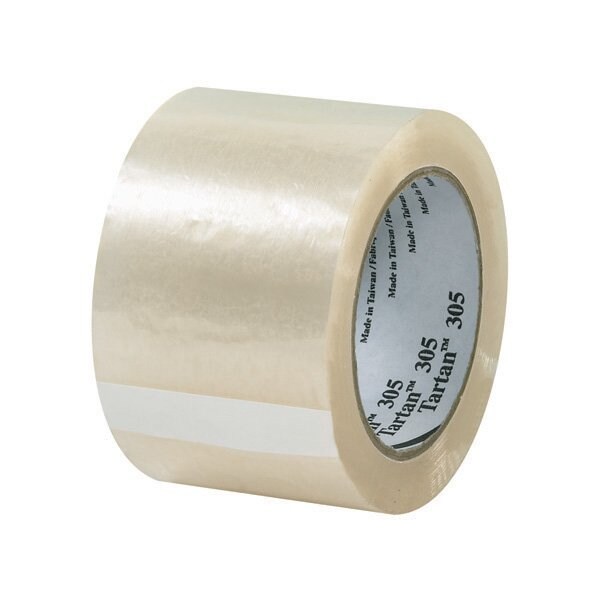 3M 3'' x 110 yds. Clear 3M 305 Carton Sealing Tape, 6PK T9053056PK - main